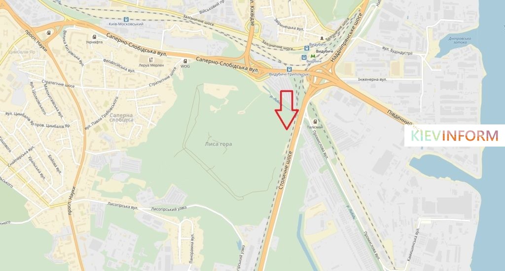 Масштабный оползень на Лысой горе в Киеве (Фото)