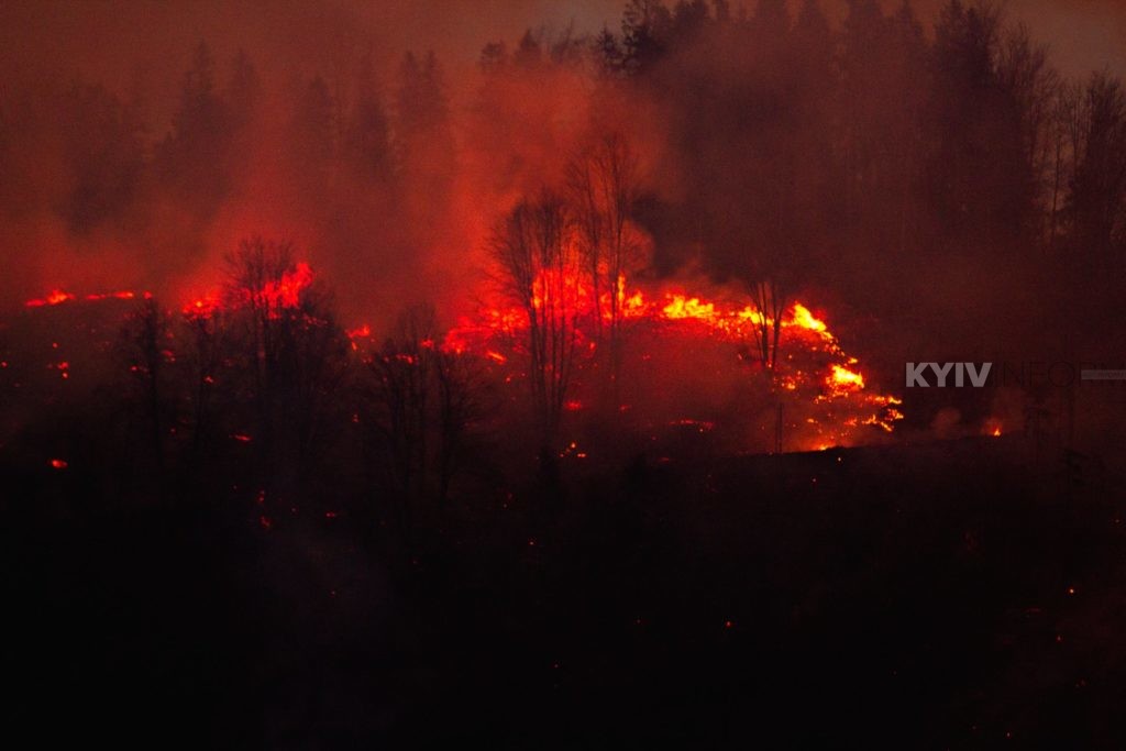 У Броварах спалахнула велика пожежа через підпал трави