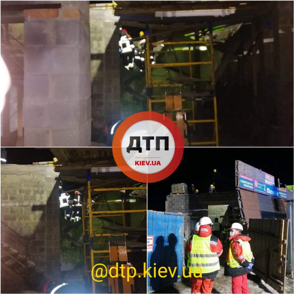 У Святошинському районі Києва на будівництві впав дах – придавило будівельників
