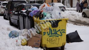 сніг, зима, смітник